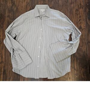 Banana Republic Button up Non Iron Classic Fit Shirt Size XXL Gray Red